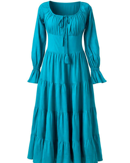 Vaiana Lange Jurk Turquoise