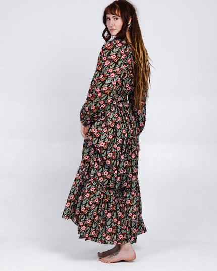 Devi Dress Zwart / flower