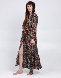Devi Dress Zwart / flower