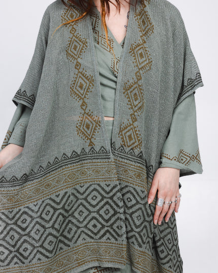 Nomad Chic poncho Jade Groen