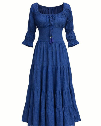 Vaiana Kleid Stickerei Maisblau 