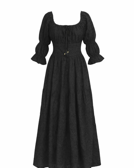 Vaiana jurk Broderie Zwart