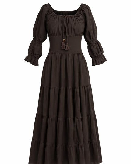 Vaiana Summer Dress Dark Brown 