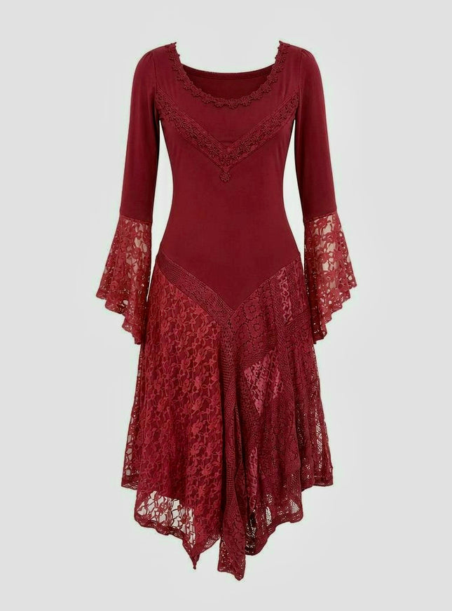 Morgana Boho Jurk Marroonrood