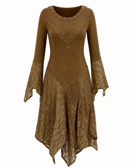 Morgana Boho Dress Light/Medium Brown