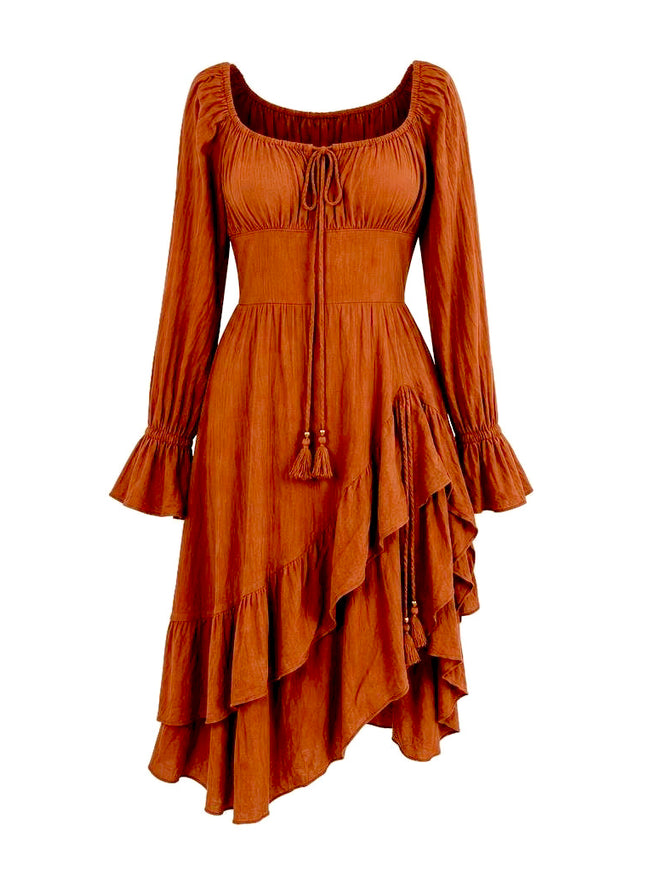Midi Vaiana Kleid in warmem Orange