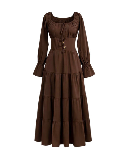 Vaiana Langes Kleid Dunkelbraun 