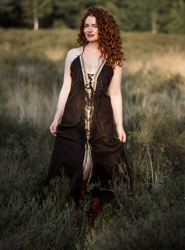 Dewi Dress - Bohemian Dress Dark Brown