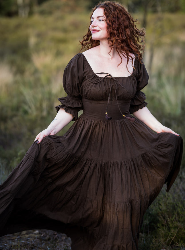 Vaiana Summer Dress Dark Brown 