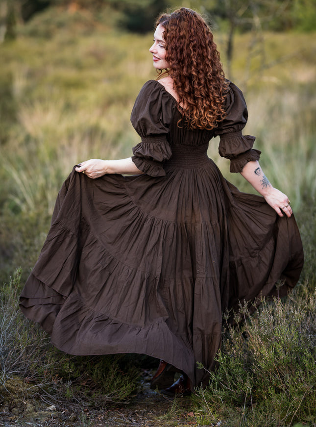 Vaiana Summer Dress Dark Brown 