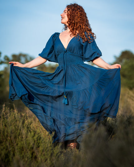 Tara Jurk Lang Blauw