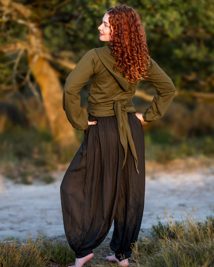 Hooded Vest Sweater Groen