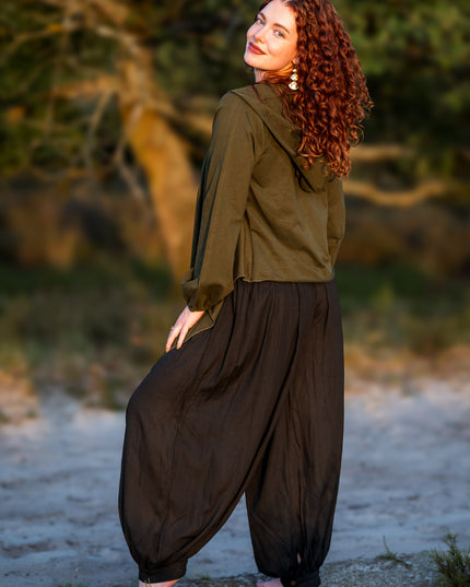 Hooded Vest Sweater Groen