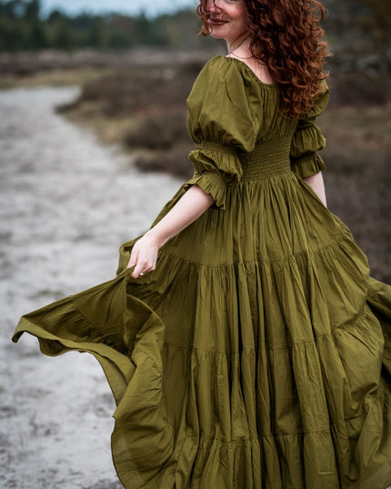 Vaiana Sommerkleid Oliv 