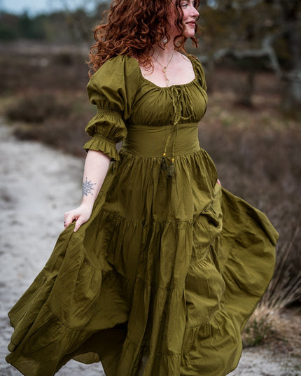 Vaiana Sommerkleid Oliv 