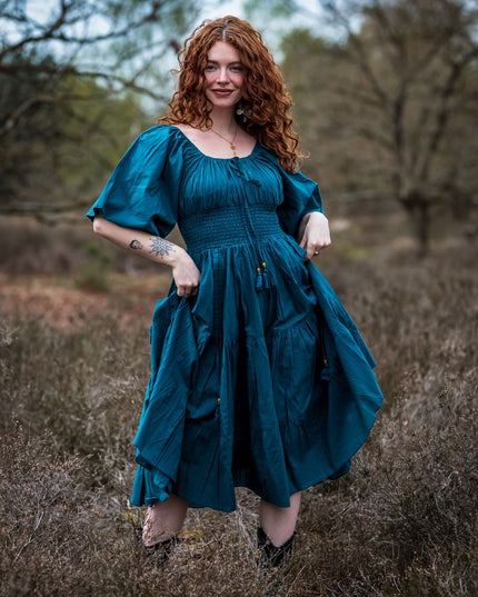 Tara Kleid Lang Grün
