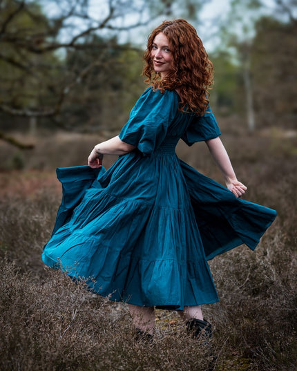 Tara Kleid Lang Grün