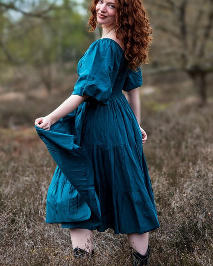 Tara Kleid Lang Grün