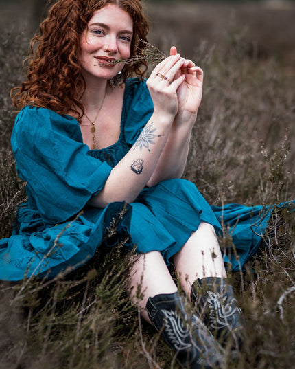Tara Kleid Lang Grün