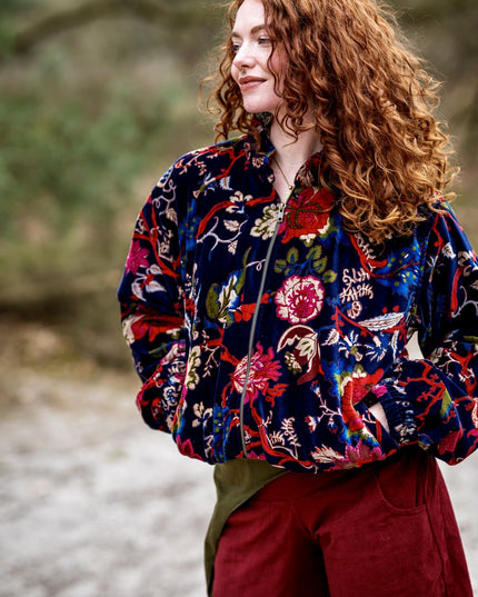 Velvet Rebel Jacket Maroon Red