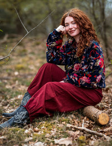 Velvet Rebel Jacket Maroon Red