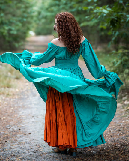 Vaiana Lange Jurk Turquoise