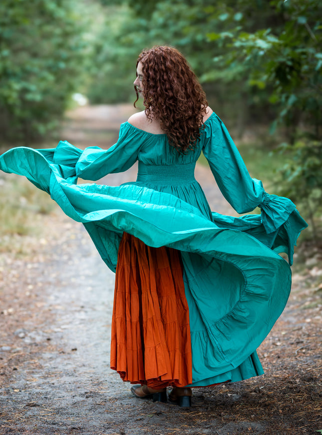 Vaiana Lange Jurk Turquoise