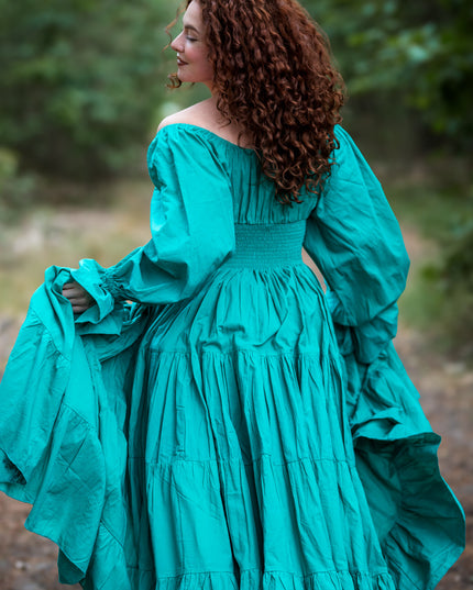Vaiana Lange Jurk Turquoise