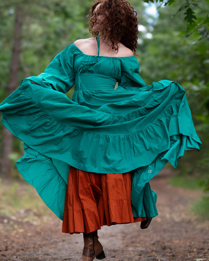 Vaiana Lange Jurk Turquoise