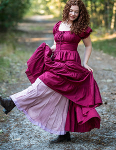 Vaiana Zomerjurk - Korte mouw Burgundy