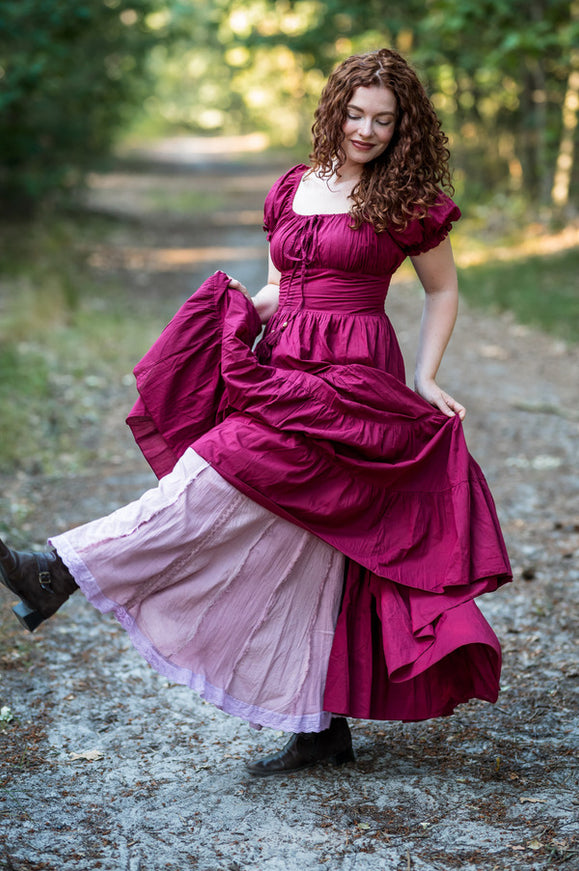 Vaiana Zomerjurk - Korte mouw Burgundy