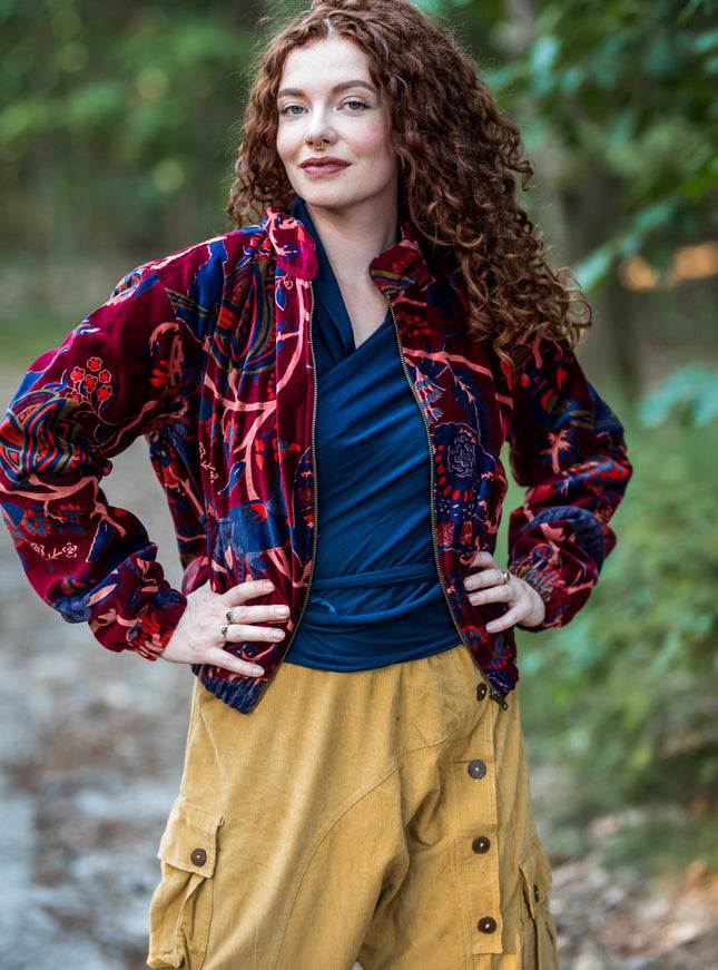 Velvet Rebel Jacke Kastanienbraun Rot
