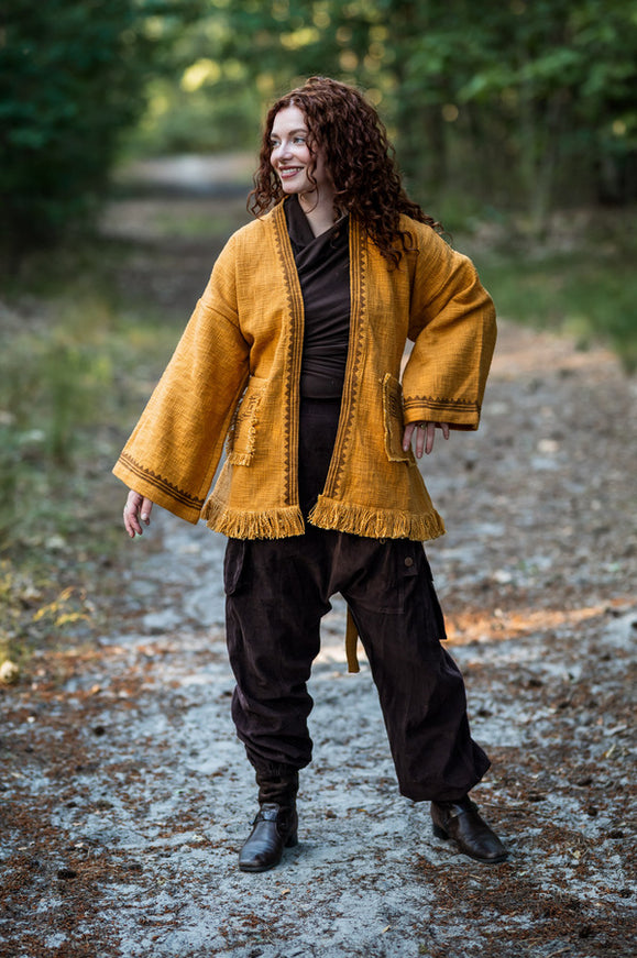 Kimono / Cardigan Aztekenmuster dunkelbraun