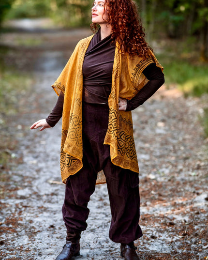 Harem broek Ribcord donker Bruin