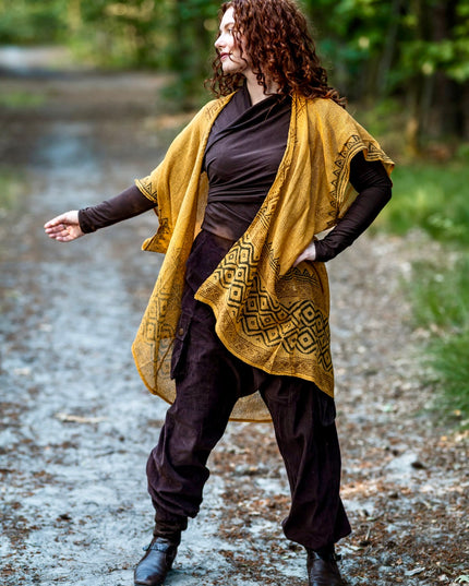 Harem broek Ribcord donker Bruin