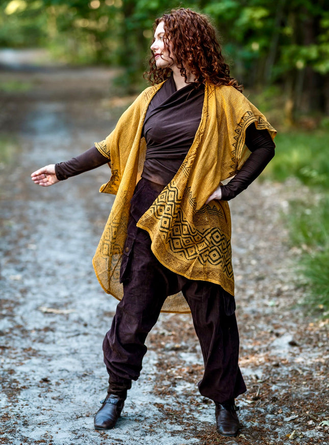 Harem broek Ribcord donker Bruin
