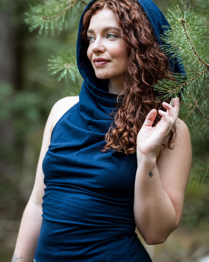 Luna Top Hoodie Marine