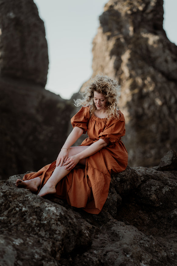 Luna Dress Warm Orange