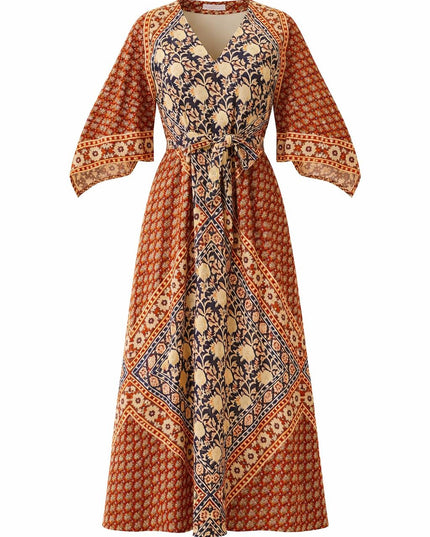 Ayla Sacred Roots Lange Jurk Amber