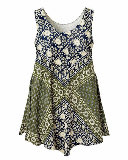 Fay Dress Handblock Blue
