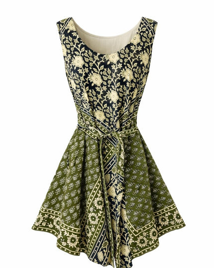 Fay Dress Handblock Blue