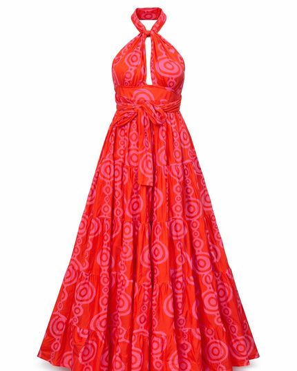 Durga - de ultieme zomerjurk Print roze / Rood