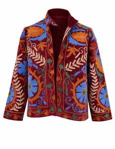 Samt Suzani Jacke Rosa