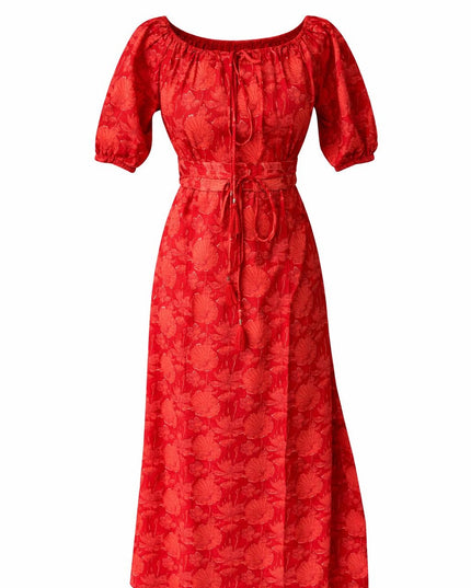 Selene Zomerjurk - Bohemian Maxi Jurk Rood