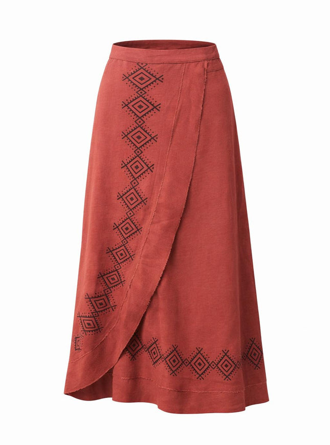Mystic Mesa Wrap Skirt Terracotta