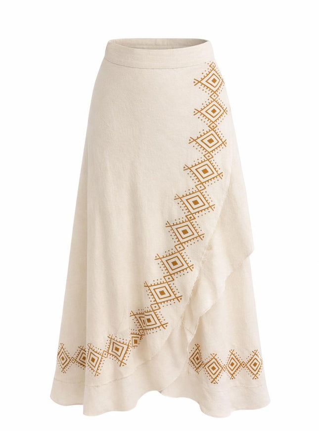 Mystic Mesa Wrap Skirt Off White