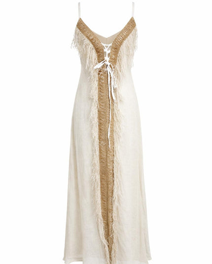 Dewi Dress - Bohemian Jurk Gebroken wit