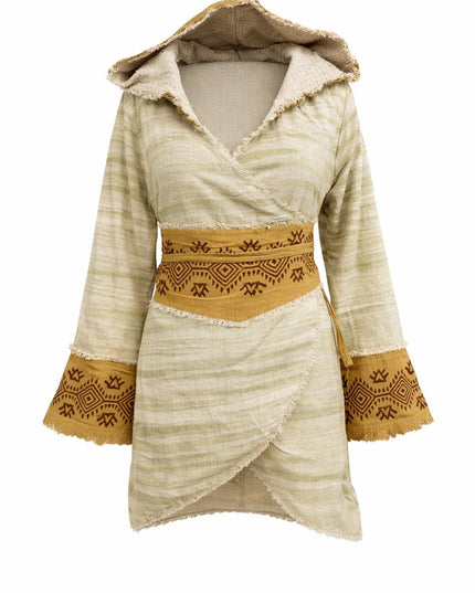 Bohemian Khadi Hooded Jacket