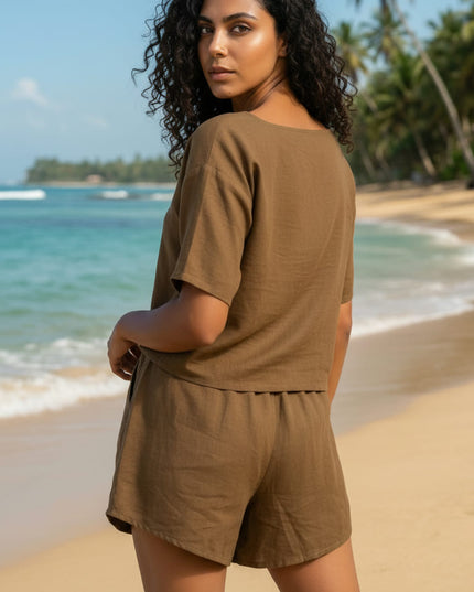 Mira Sol Shorts Light Brown 