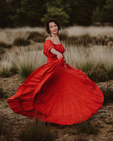 Dream Dress Rood Broderie